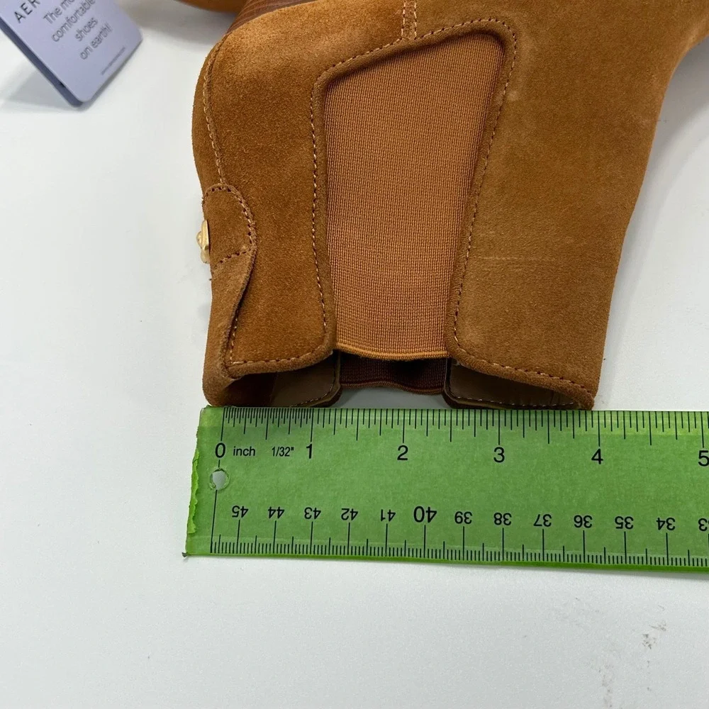 Aerosoles Size 6.5 Lido Brown Suede Leather Ankle Boot Heels‎ Women's
